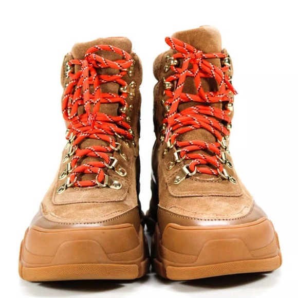LAST PAIR! Villa Rouge Gem Hiking Boots Cognac 7.5 - Picture 3 of 6